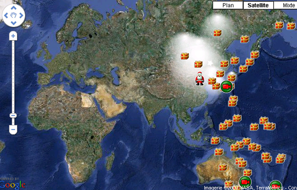 Le trajet du Père Noël sur le Net